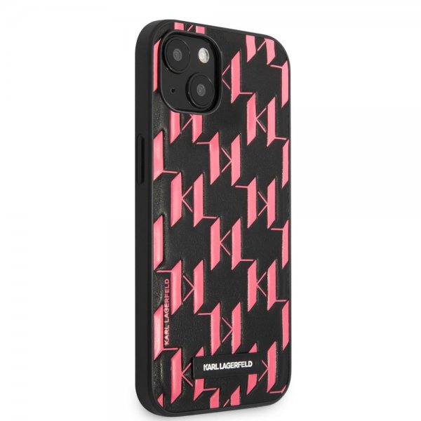 iPhone 13 Mini Case Monogram Pattern Pink