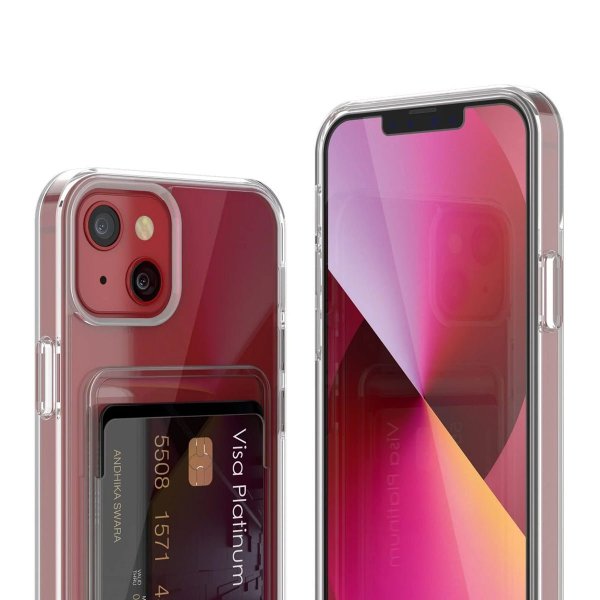 iPhone 13 Case Card Holder Transparent