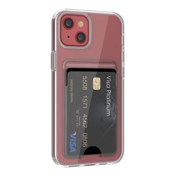 iPhone 13 Case Card Holder Transparent