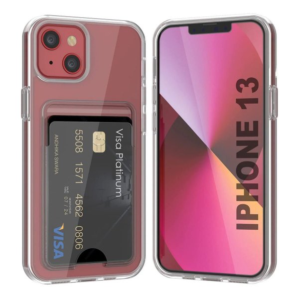 iPhone 13 Case Card Holder Transparent