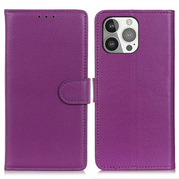 iPhone 13 Pro Cover Litchi Purple