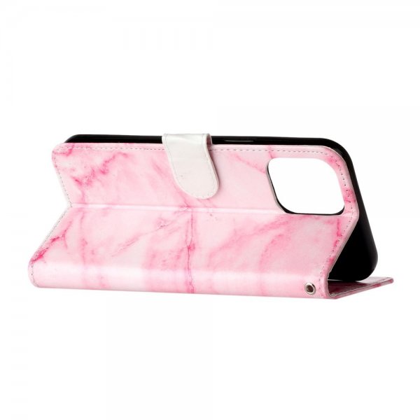 iPhone 13 Pro Cover Print Pink Marble