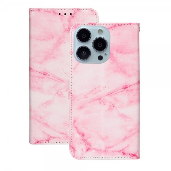 iPhone 13 Pro Cover Print Pink Marble
