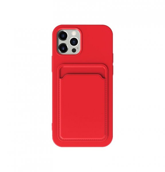 iPhone 13 Pro Max Case Card Holder Red