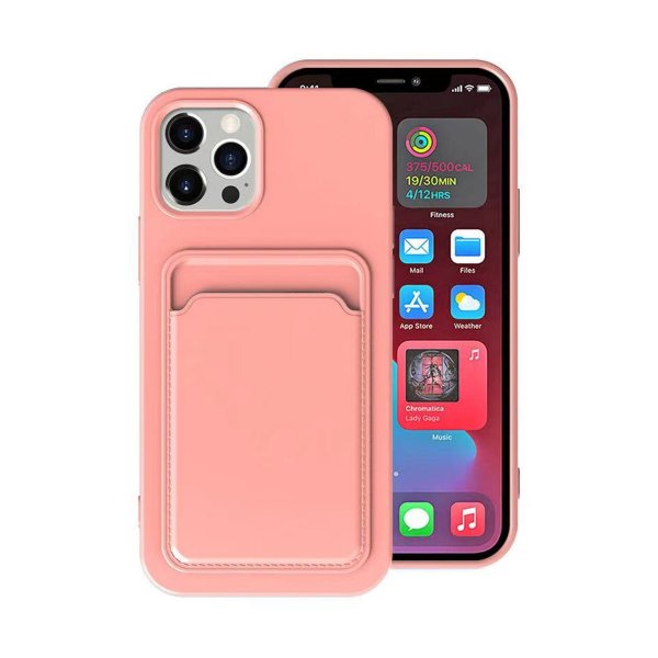 iPhone 13 Pro Max Case Card Holder Pink