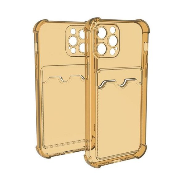 iPhone 13 Pro Max Case Card Holder Shockproof Yellow