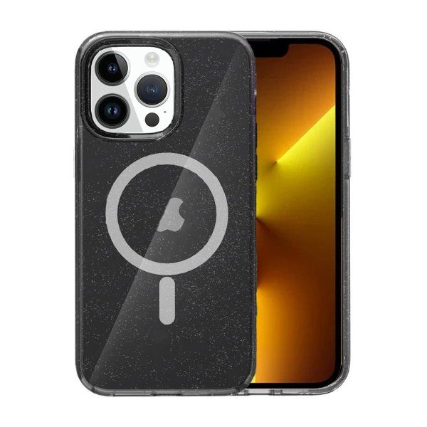 iPhone 13 Pro Case Glitter MagSafe Black