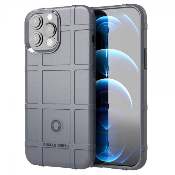 iPhone 13 Pro Case Grid Pattern Grey