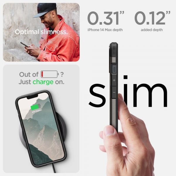 iPhone 14 Plus Case Tough Armor MagFit Gunmetal