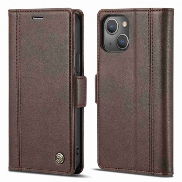 iPhone 14 Plus Cover with Card Slot Brown