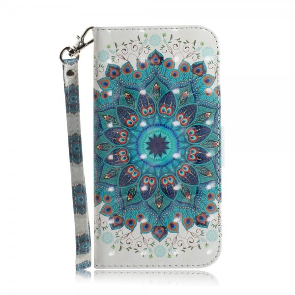 iPhone 14 Plus Cover Print Blue Mandala