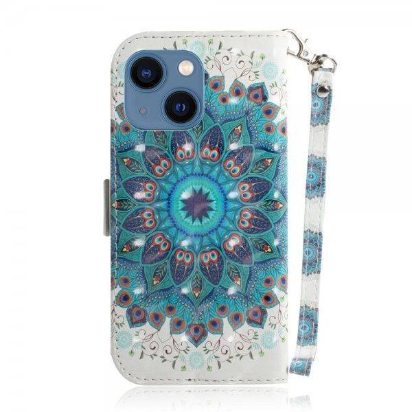 iPhone 14 Plus Cover Print Blue Mandala