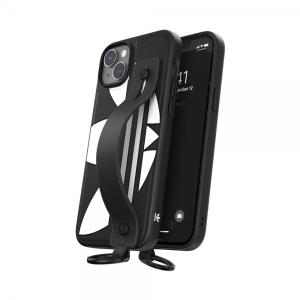 iPhone 14 Plus Case Handstrap Case Black White