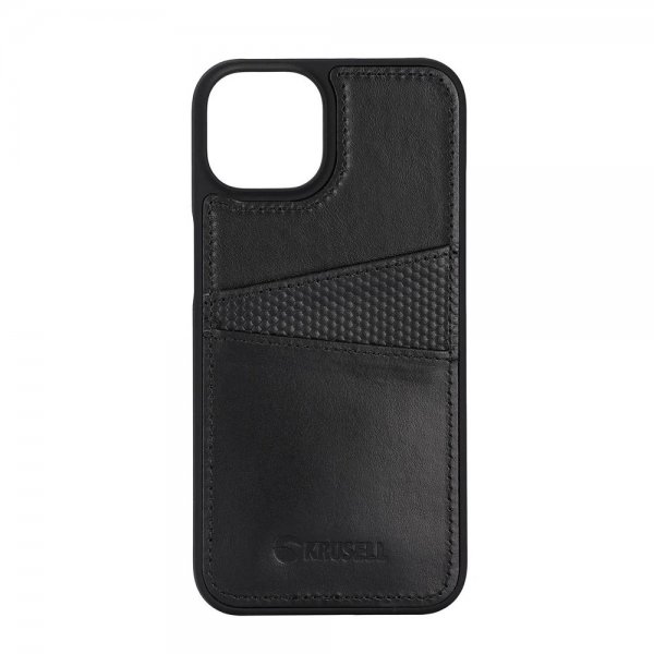 iPhone 14 Plus Case Leather CardCover Black