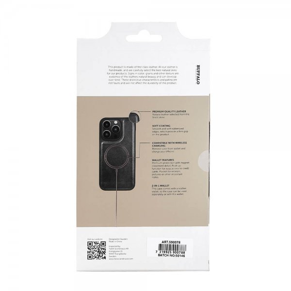 iPhone 14 Pro Cover 2-in-1 Detachable Wallet Black
