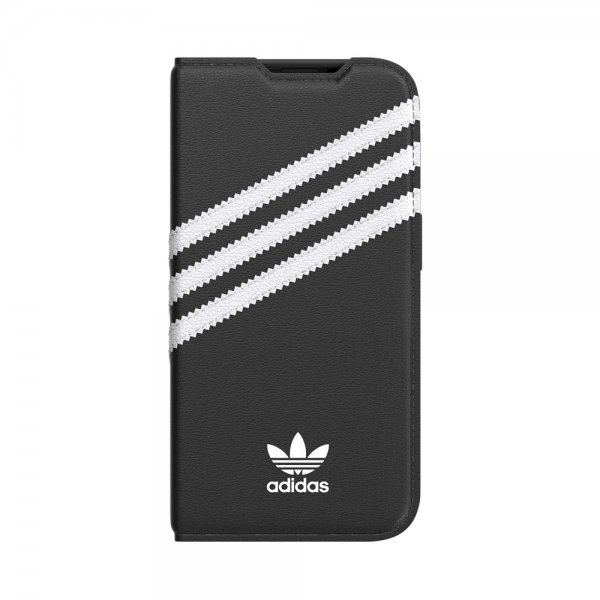 iPhone 14 Pro Cover 3 Stripes Booklet Case Black White