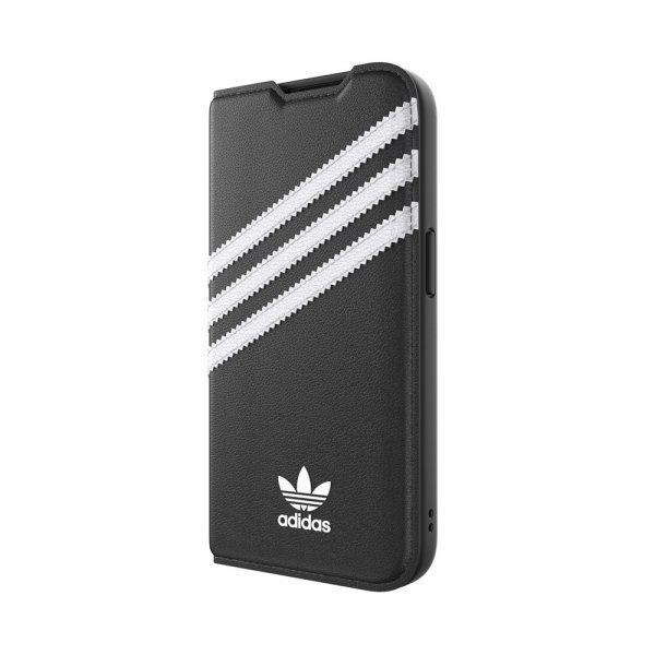 iPhone 14 Pro Cover 3 Stripes Booklet Case Black White