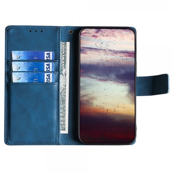iPhone 14 Pro Cover Crocodile Pattern Blue