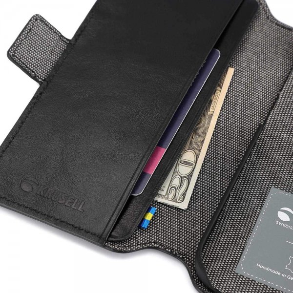 iPhone 14 Pro Cover Leather PhoneWallet Black