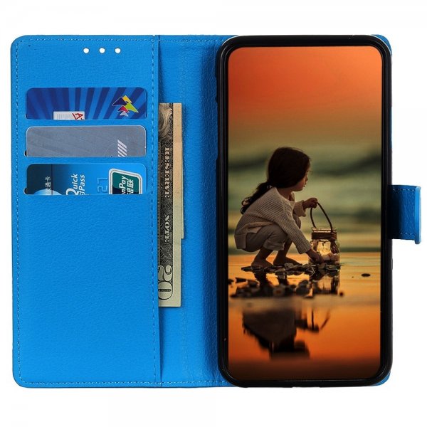 iPhone 14 Pro Cover Litchi Blue