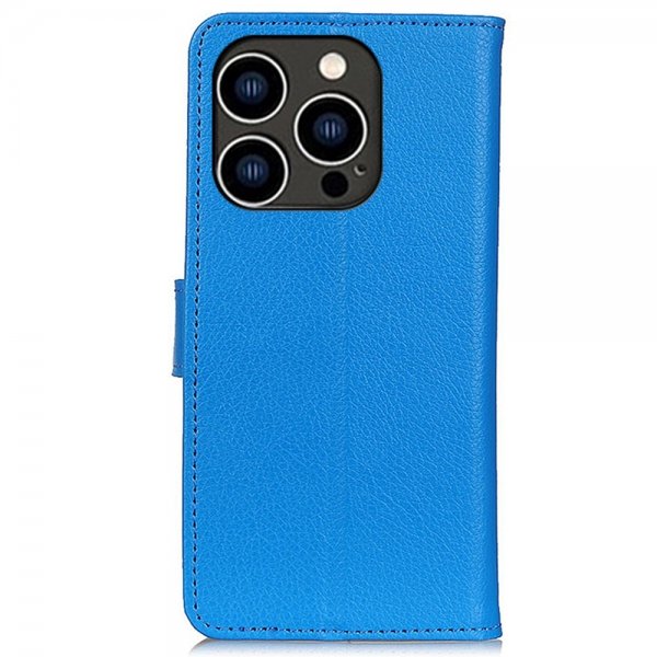 iPhone 14 Pro Cover Litchi Blue