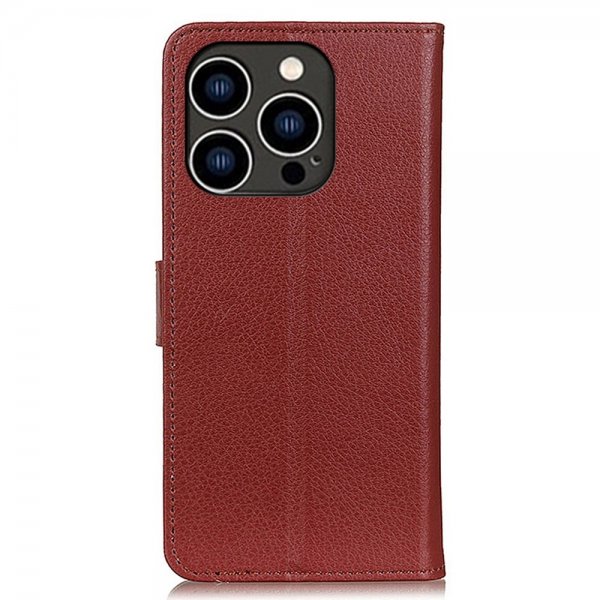 iPhone 14 Pro Cover Litchi Brown
