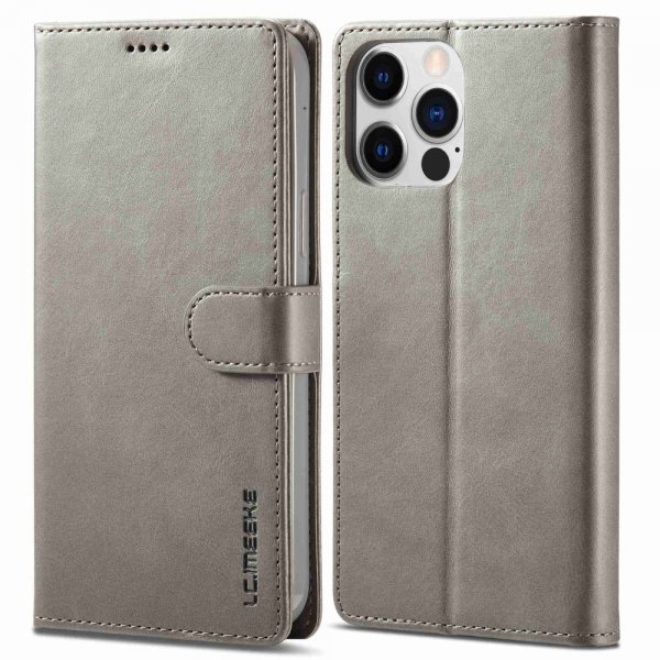 iPhone 14 Pro Cover with Card Slot Stand Function Grey