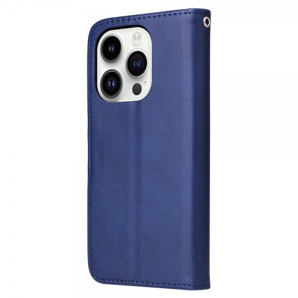 iPhone 14 Pro Cover with Removable Cover KT Leather Series-3 Blue