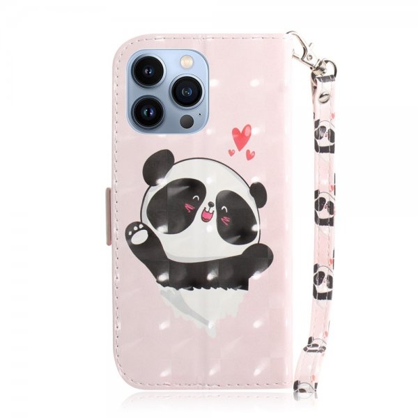 iPhone 14 Pro Cover Print Panda Hearts