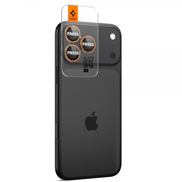 iPhone 14/15/16/17 Pro & Pro Max Camera Protector GLAS.tR EZ Fit Optik Pro 2-pack Orange