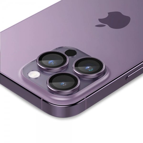 iPhone 14 Pro/iPhone 14 Pro Max Camera Protector GLAS.tR EZ Fit Optik Pro Deep Purple 2-pack