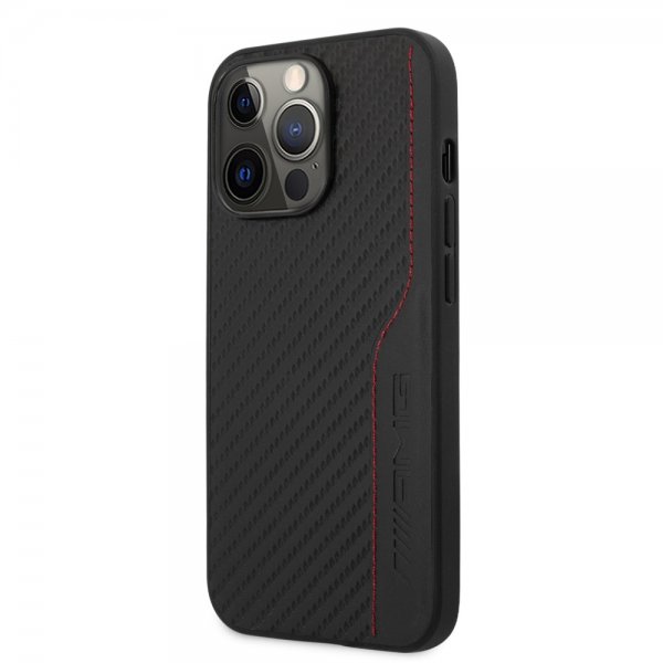 iPhone 14 Pro Max Case Carbon Effect Stamped Logo Black