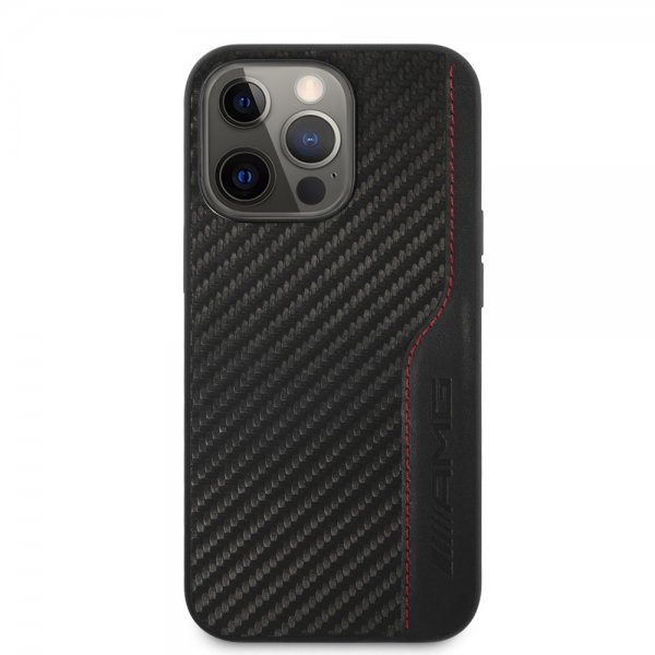 iPhone 14 Pro Max Case Carbon Effect Stamped Logo Black