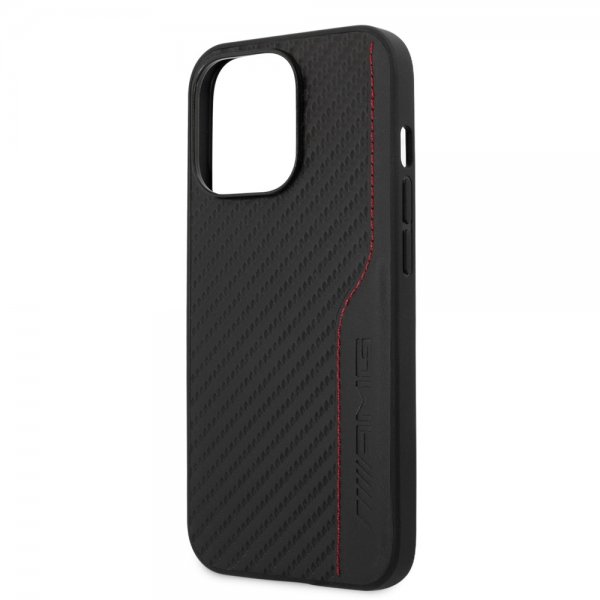 iPhone 14 Pro Max Case Carbon Effect Stamped Logo Black