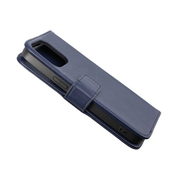 iPhone 14 Pro Cover Genuine Leather Card Slot Blue