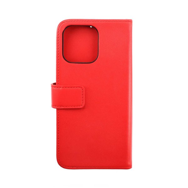 iPhone 14 Pro Cover Genuine Leather Card Slot Red