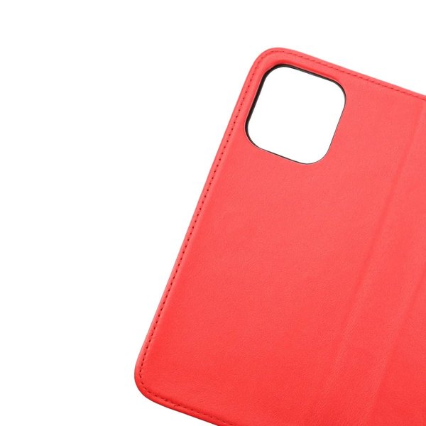 iPhone 14 Pro Cover Genuine Leather Card Slot Red