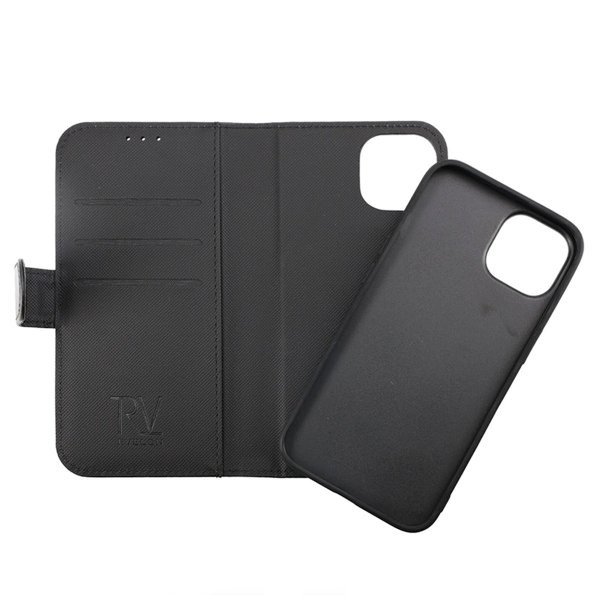 iPhone 14 Pro Cover Detachable Wallet Case Black
