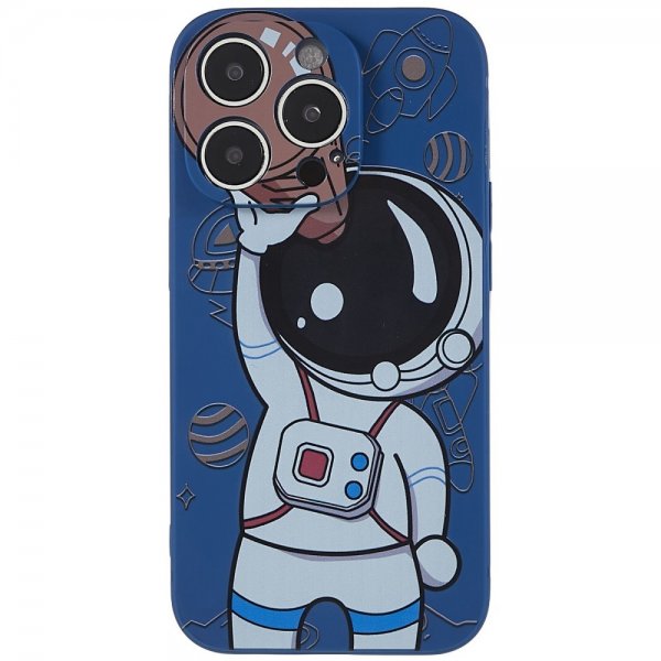 iPhone 14 Pro Case Astronaut Blue Brown