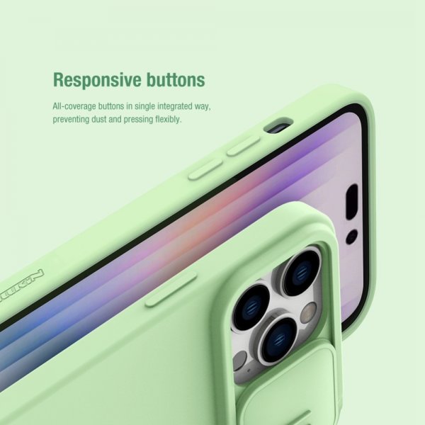 iPhone 14 Pro Case CamShield Silky MagSafe Green