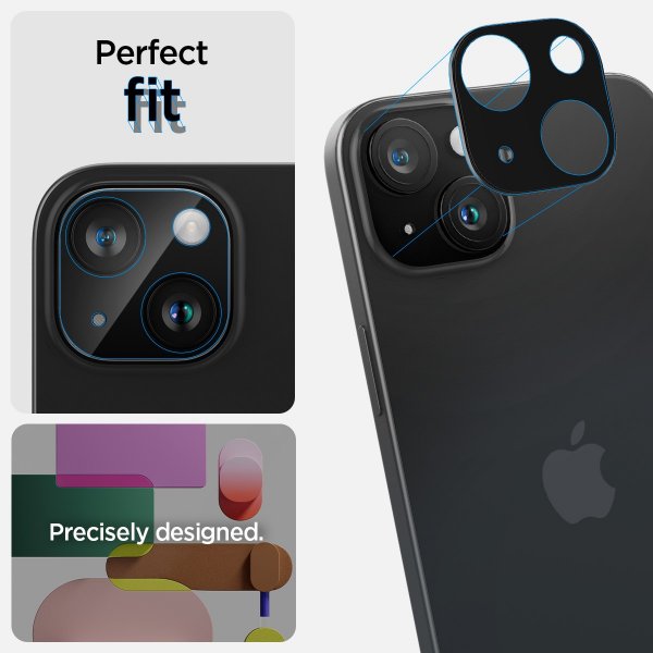 iPhone 14/15/14 Plus/15 Plus Camera Protector Glas.tR Optik Black 2-pack