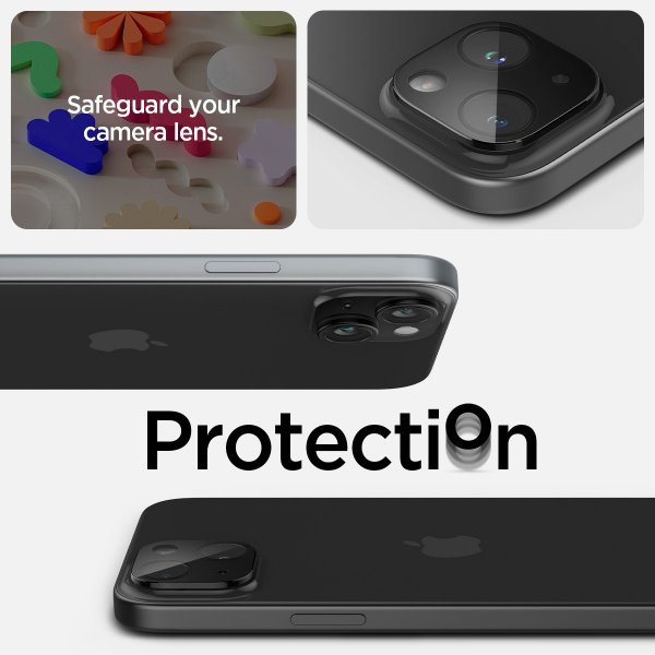 iPhone 14/15/14 Plus/15 Plus Camera Protector Glas.tR Optik Black 2-pack