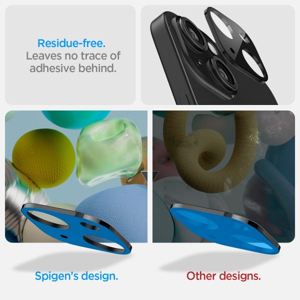 iPhone 14/15/14 Plus/15 Plus Camera Protector Glas.tR Optik Black 2-pack