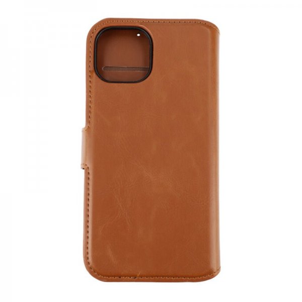 iPhone 15 Cover Detachable Wallet Case Brown