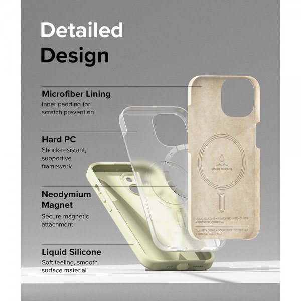 iPhone 15 Plus Case Silicone Magnetic Sunny Lime