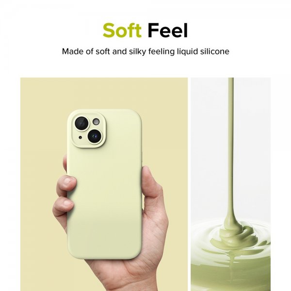 iPhone 15 Plus Case Silicone Magnetic Sunny Lime