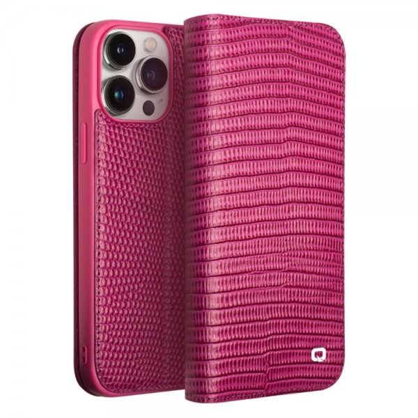 iPhone 15 Pro Max Cover Crocodile Texture Pink