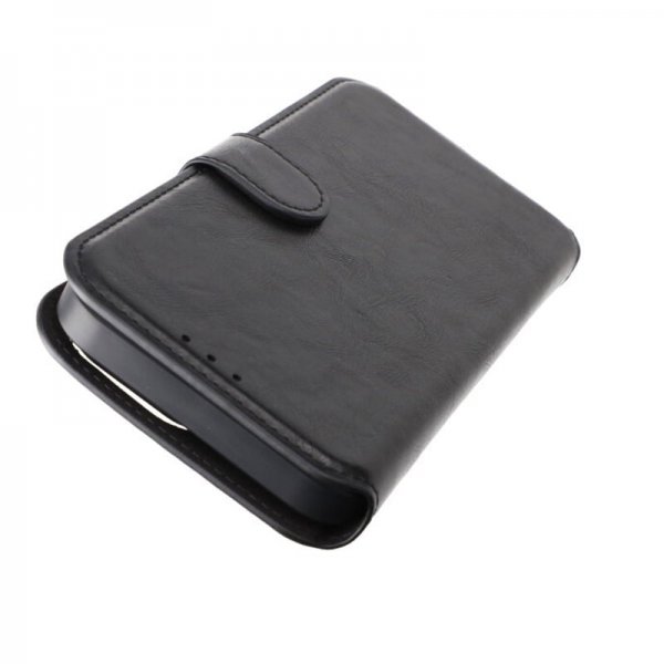iPhone 15 Pro Max Cover Detachable Wallet Case Black