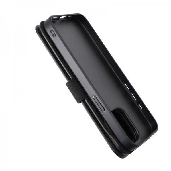 iPhone 15 Pro Max Cover Detachable Wallet Case Black