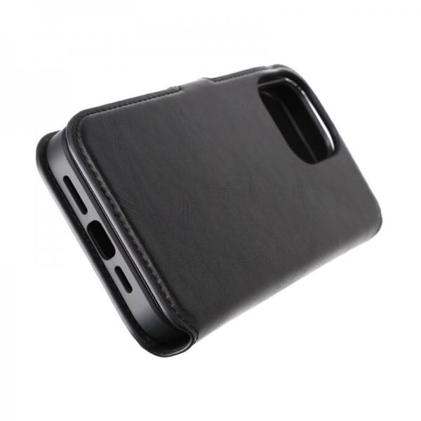 iPhone 15 Pro Max Cover Detachable Wallet Case Black